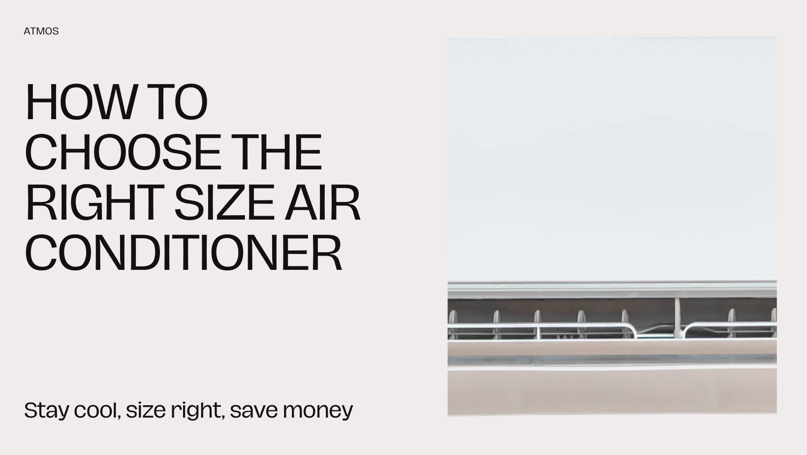 Right size air conditioner